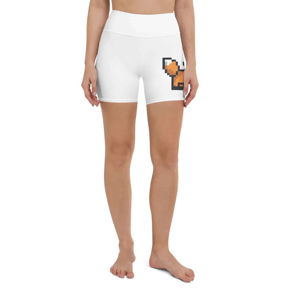 Pixel Fox All-Over Yoga Shorts product image (1)