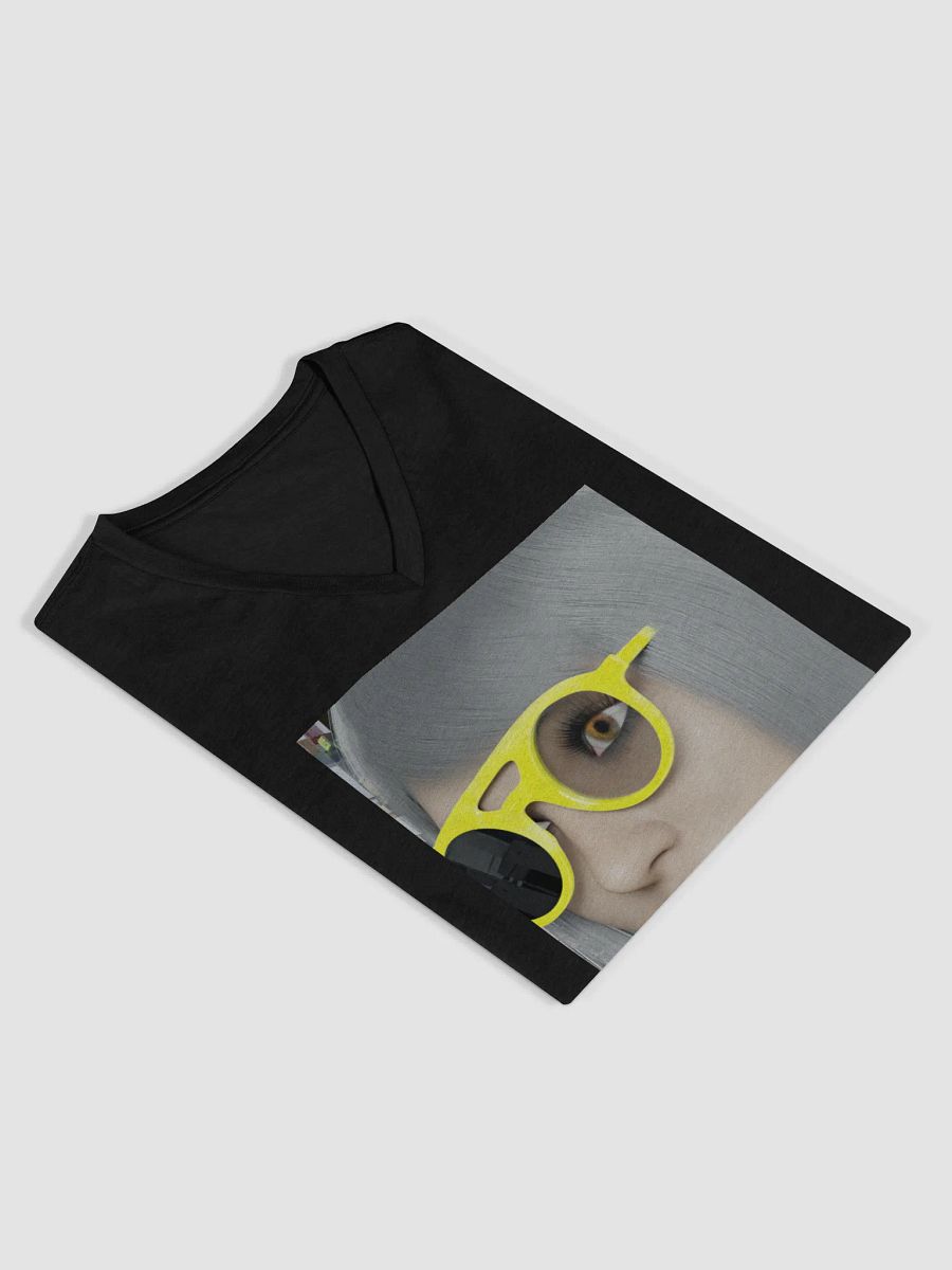 Chic Gray Hair Character Women's V-Neck T-Shirt product image (35)