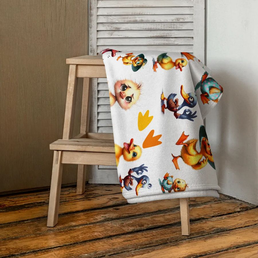 Cute & Quirky Ducks Sublimated Towel product image (3)