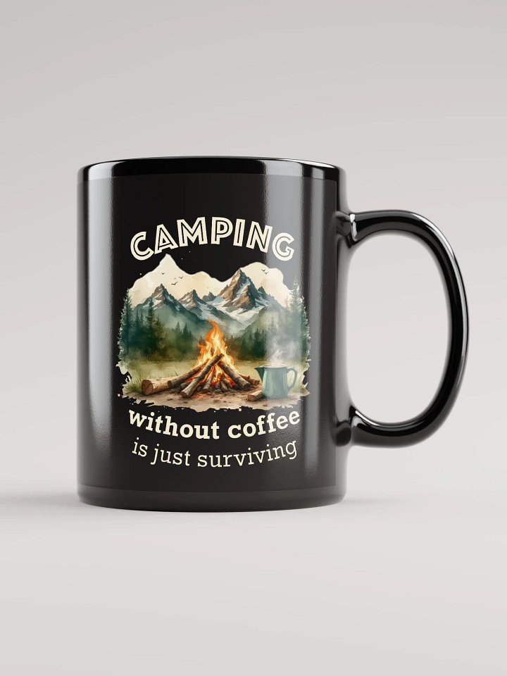 Camping Without Coffee Mug Black product image (2)
