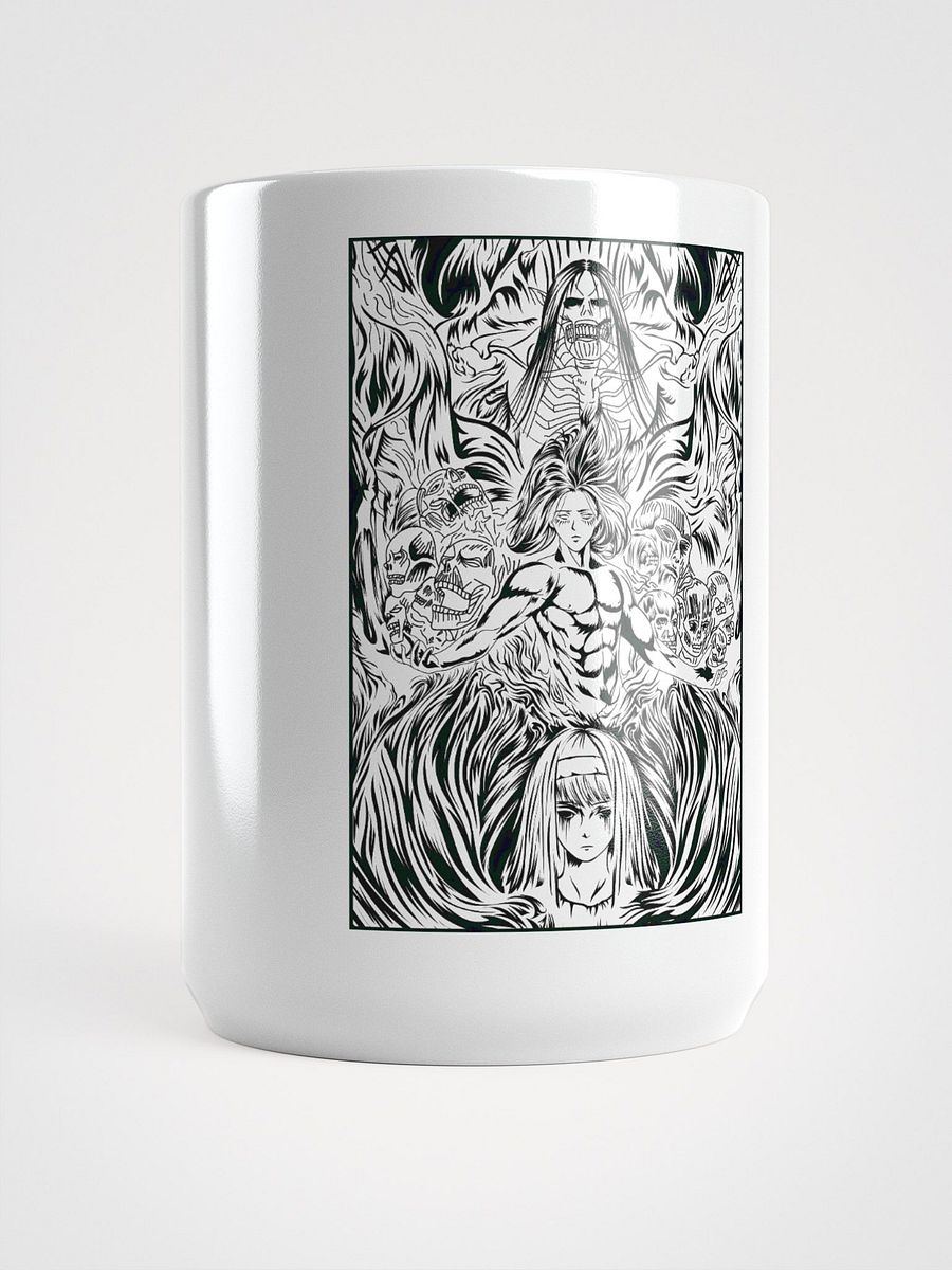 Founding Titan: Eren’s Final Power White Glossy Mug product image (1)