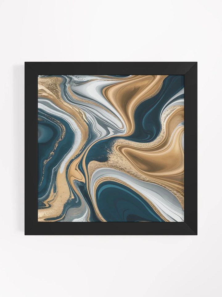 Golden Marble Swirl Framed Poster product image (2)