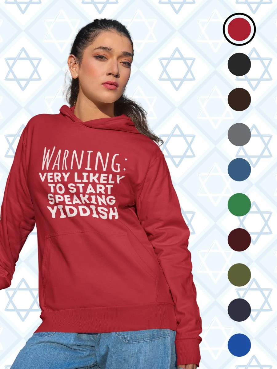 Speaking Yiddish Warning Hoodie product image (1)