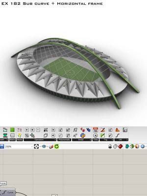 Grasshopper - EX 182 - Sub curve + Horizontal frame #architectureschool #parametricarchitecture #zahahadid #architecturedesign #architecturemodel #modeling #render #architecturetiktok #architecture #rhino #architecturestudentlife #grasshopper #architecturestudent #design #parametricdesign #architect #rendering #model #grasshopper3d #models