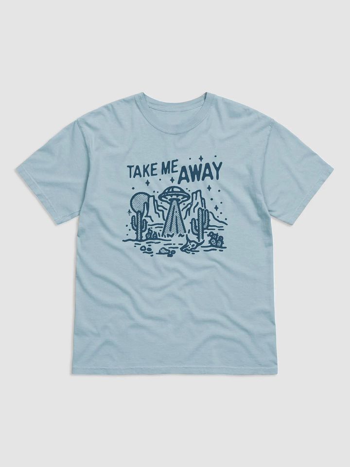 UFO Take Me Away | Funny Retro-Style Western Hipster T-Shirt of a UFO and Aliens in the Desert product image (6)