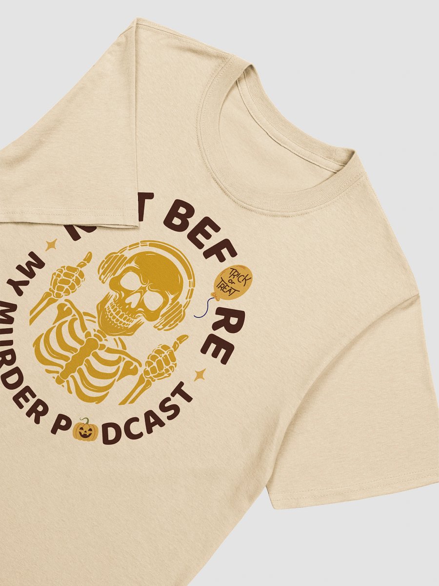 Murder Podcast Skeleton Halloween T-Shirt product image (8)