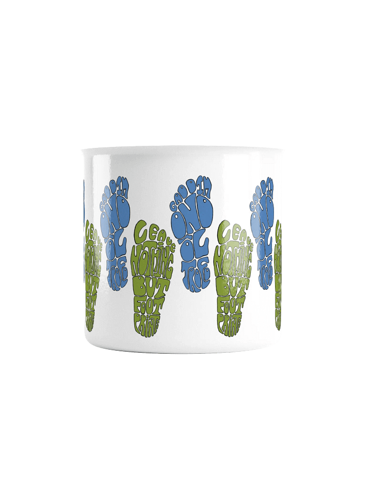 Bilingual Footprints enamel mug product image (2)