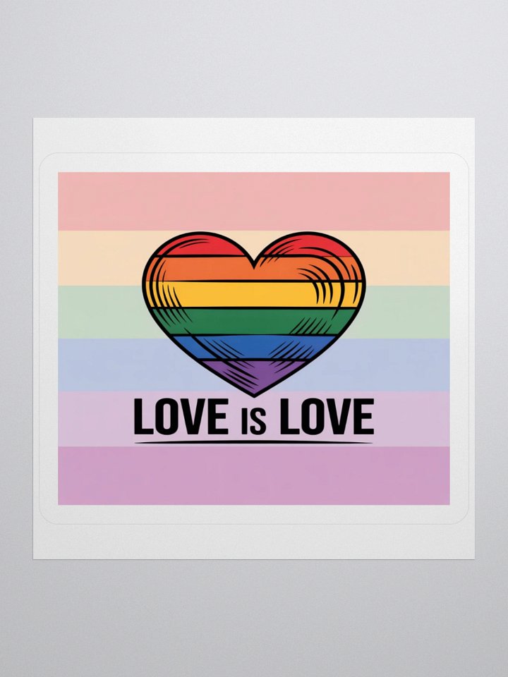 Exclusive "Love is Love" Rainbow Pride Sticker by TDS Music - Celebrate Inclusivity product image (3)