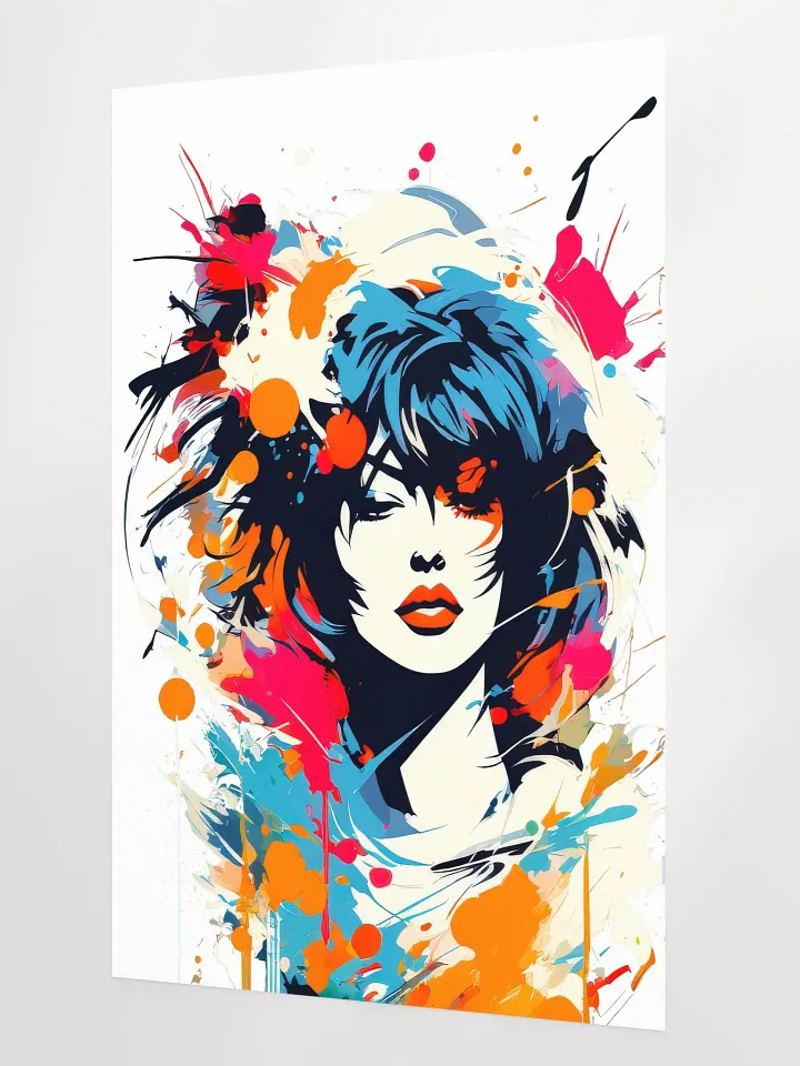 Abstract Woman v13 - Vintage Style Poster - Rock Girl - Large 24x36 Inches product image (2)