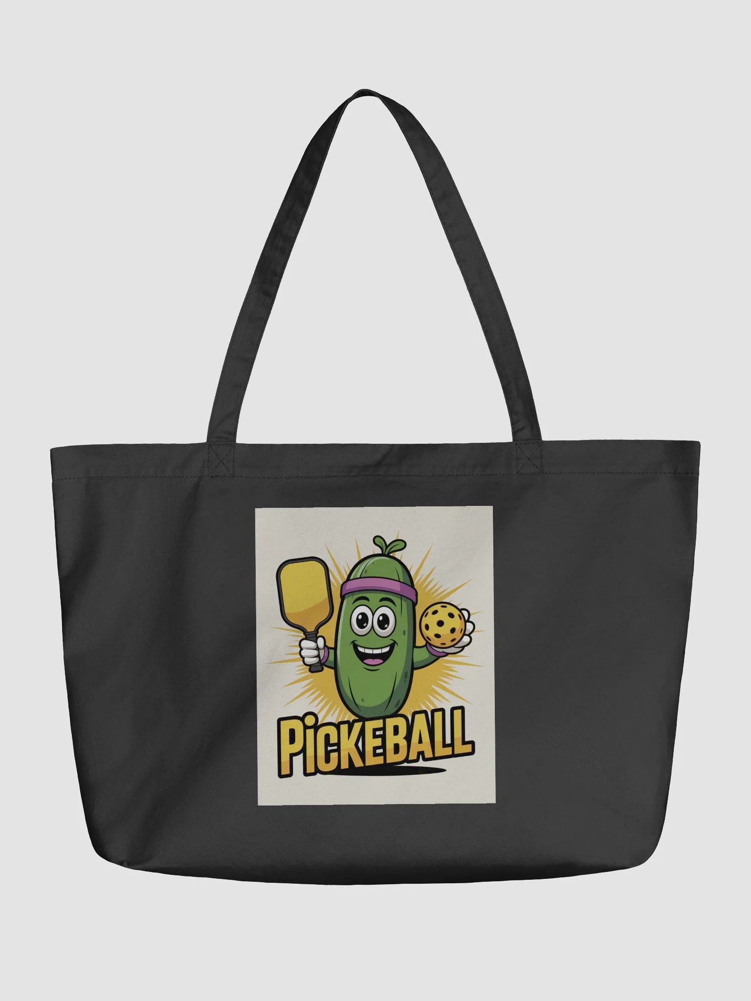 Pickleball Champ Canvas Tote (Beige) product image (2)