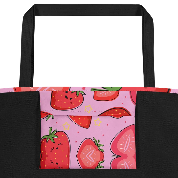 Whimsical Strawberry Tote Bag – Cute All-Over Print Fruit Bag, Aesthetic Accessory for Cottagecore & Nature Lovers product image (2)