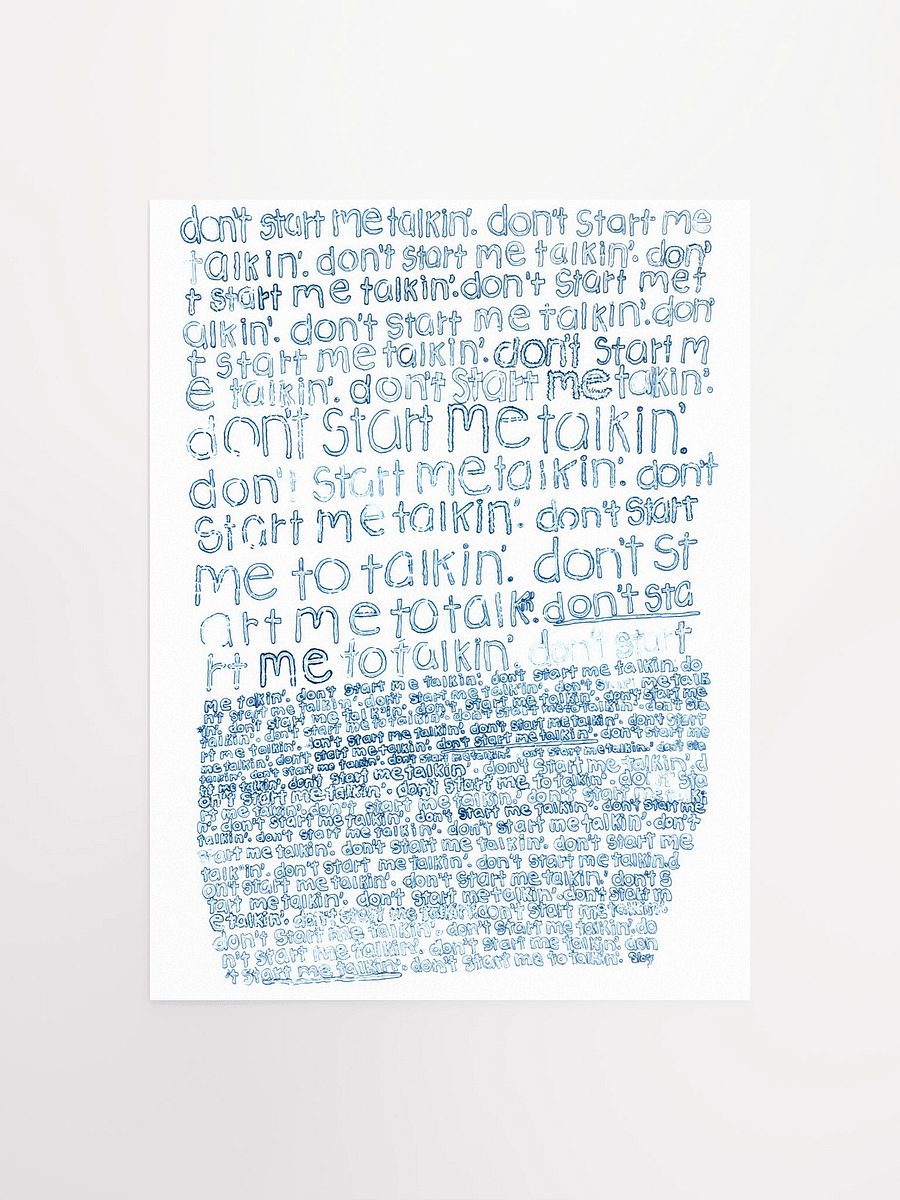 Don't Start Me Talking Poster product image (5)