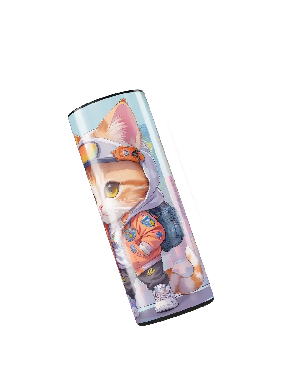 Cute City Kitty Cat 20 oz Skinny Stainless Steel Tumbler - v2 product image (4)