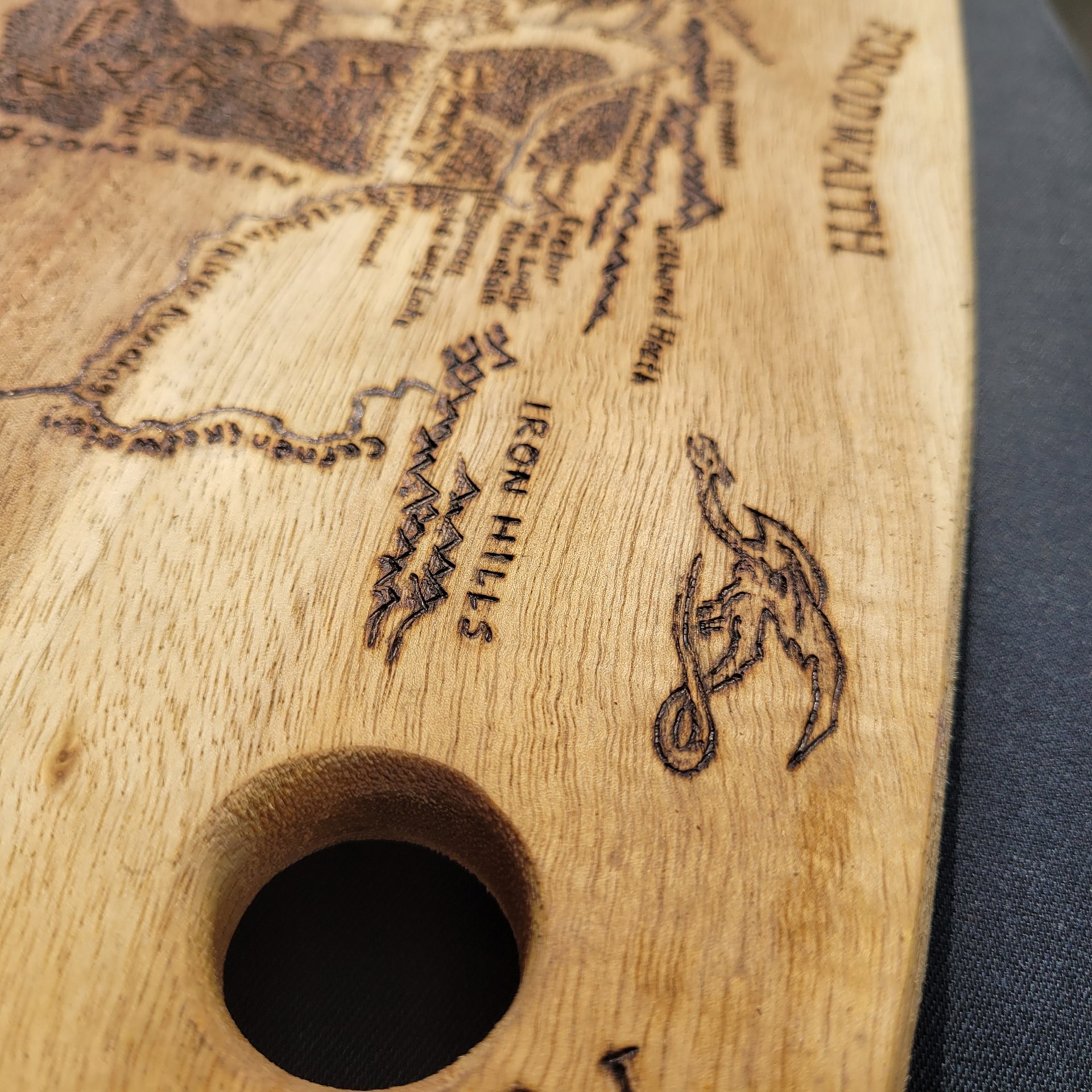 Lands of Middle Earth Handmade Pyrography Map product image (10)