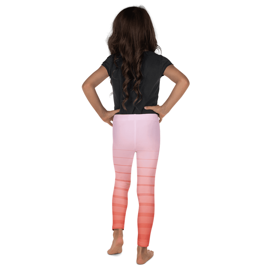 🎨Girls’ | Little Kids | Cape Cuties by BRN.2C.C.™| Leggings 💫| Pink Logo on Pink Horizontal Lines product image (3)