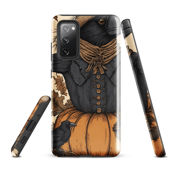 Tough Phone Case for Samsung® - Whimsical Harvest Scarecrow with Crows product image (1)
