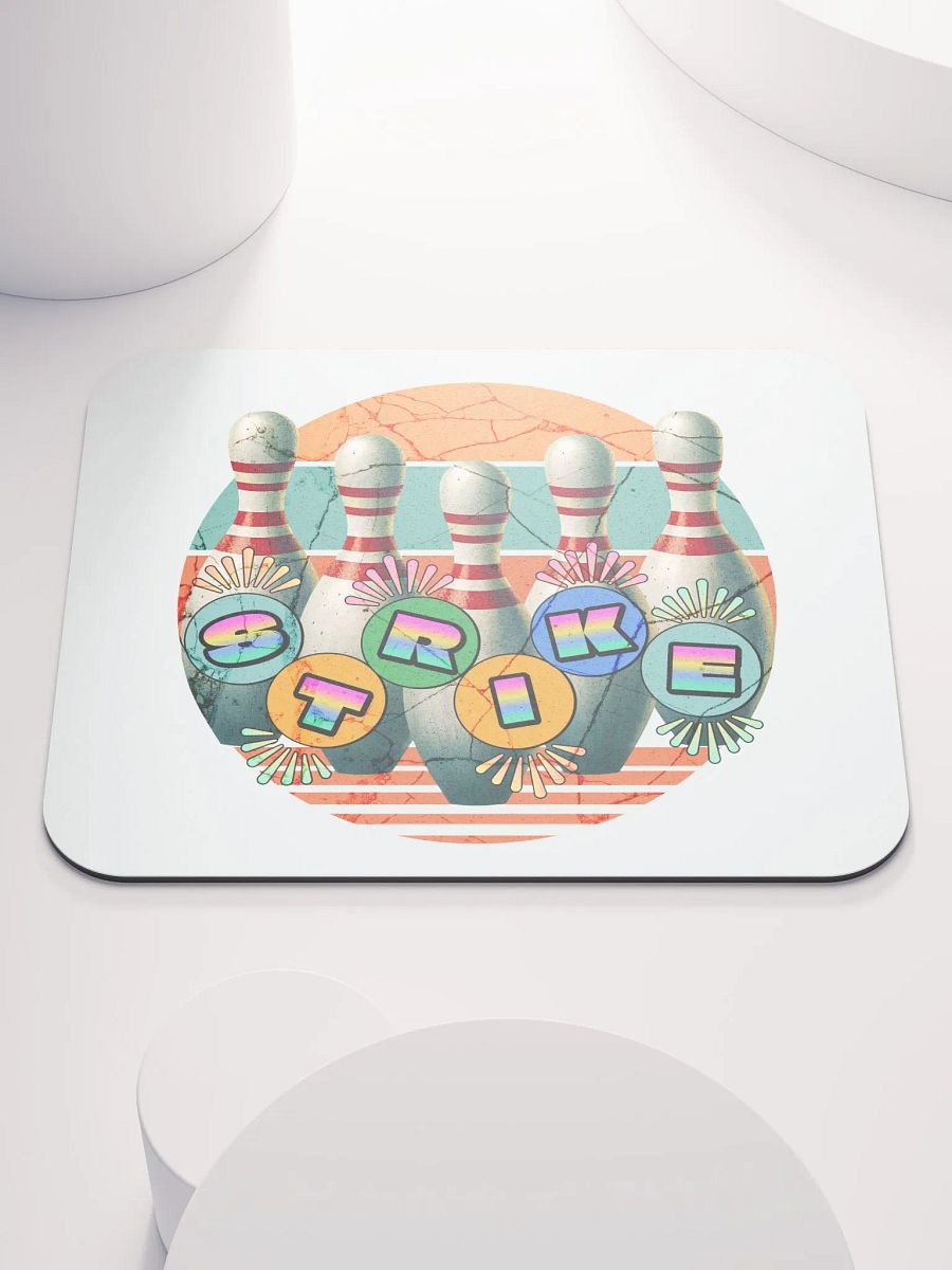 Bowling Pins Strike Retro Mouse Pad product image (2)