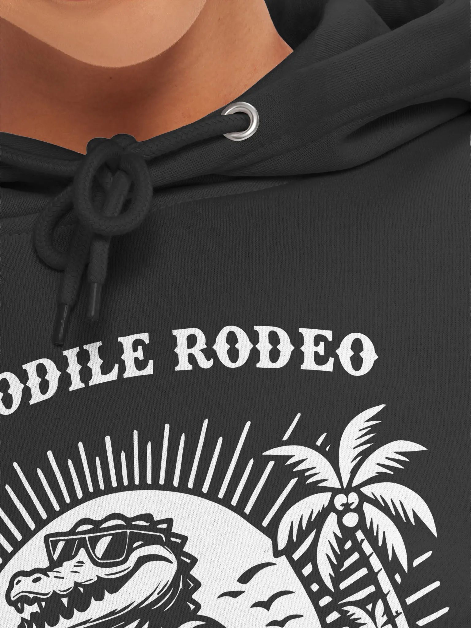 Vintage Crocodile Jetski Rodeo Style Premium Pullover Hoodie product image (4)