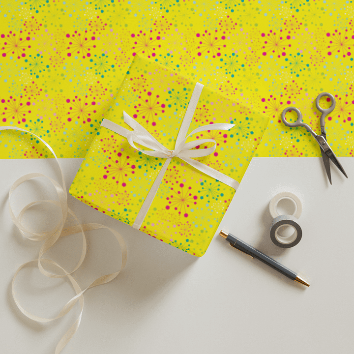 Pink and Yellow Abstract | Wrapping Paper Set product image (1)