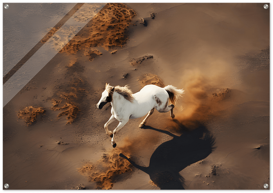 WHITE HORSE FACE GLOSSY ACRYLIC PRINT product image (1)