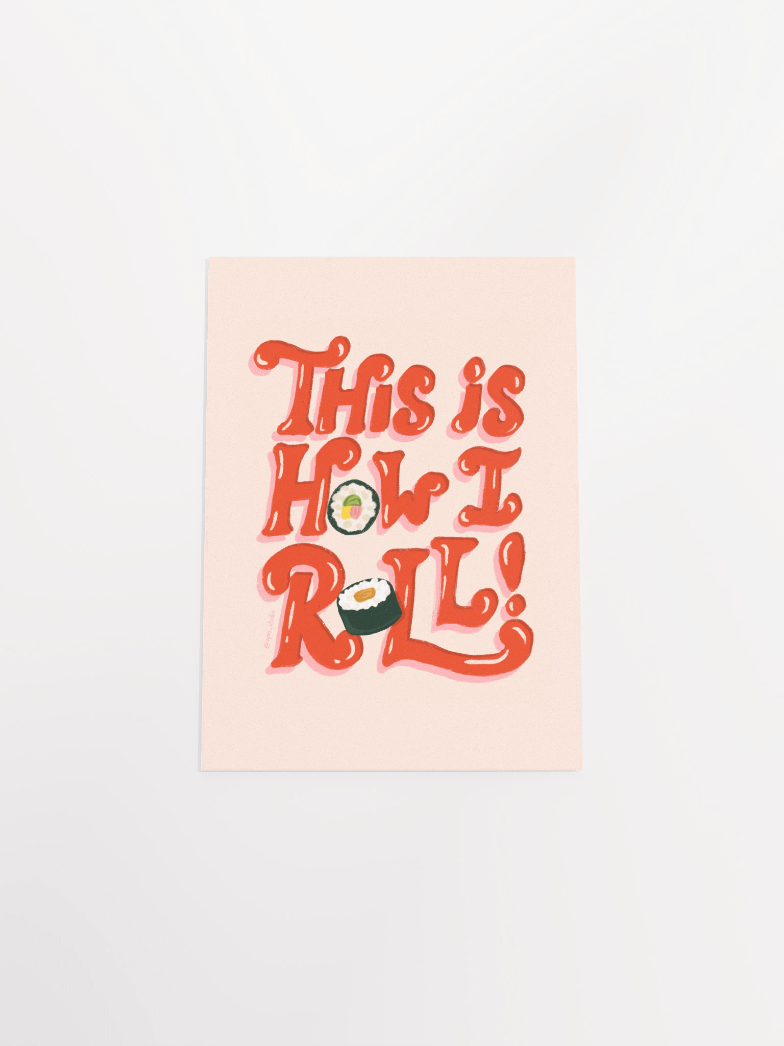 Sushi Roll Typography Poster product image (4)