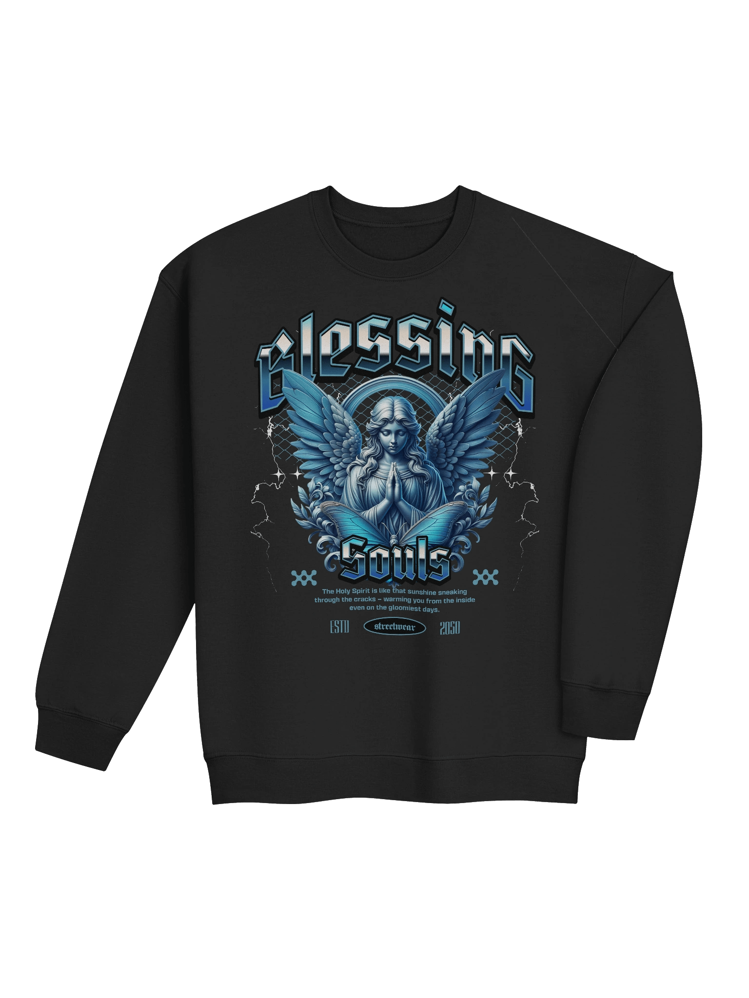 Stylish Y2K Crewneck Sweatshirt: Blessing Souls Collection product image (34)