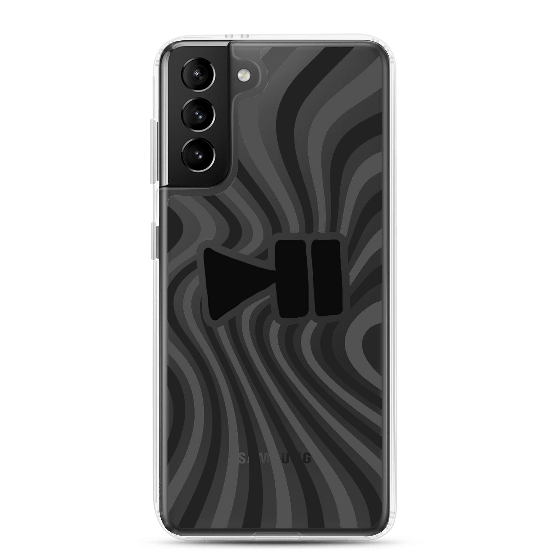 Clear Case Samsung Wavy Dark Grey - PleyPoze product image (1)