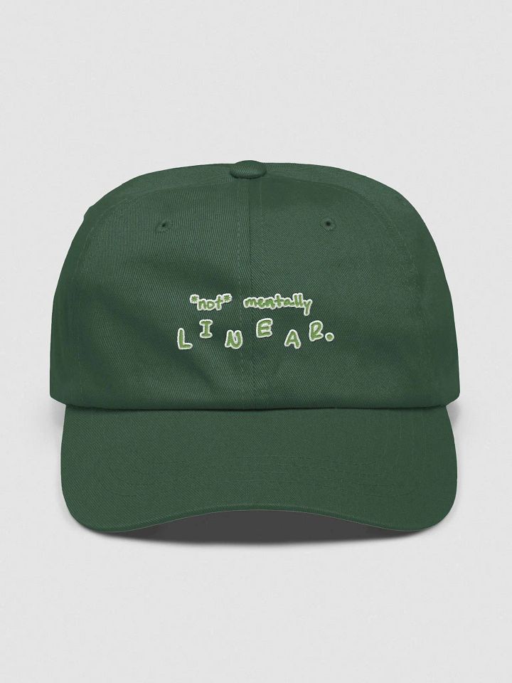 *not* mentally linear. (green + white lined design) classic dad hat product image (49)