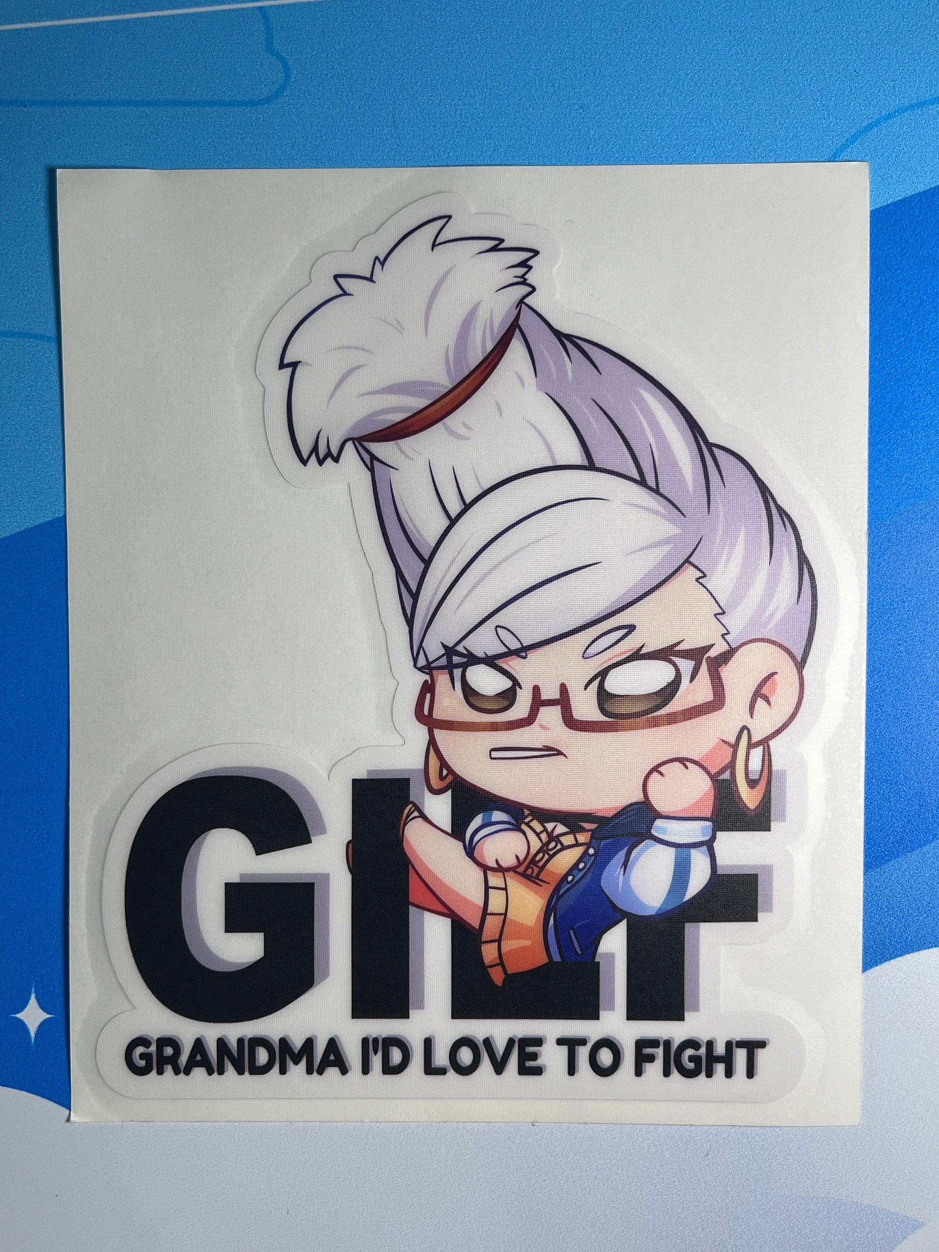GILF - Grandma I'd Love to Fight - Large Sticker product image (2)