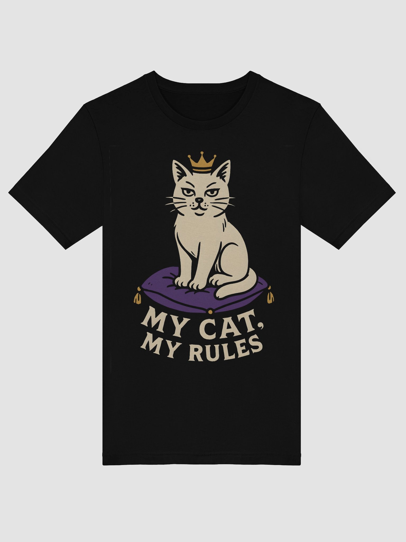 Regal Cat Crowned T-Shirt product image (5)