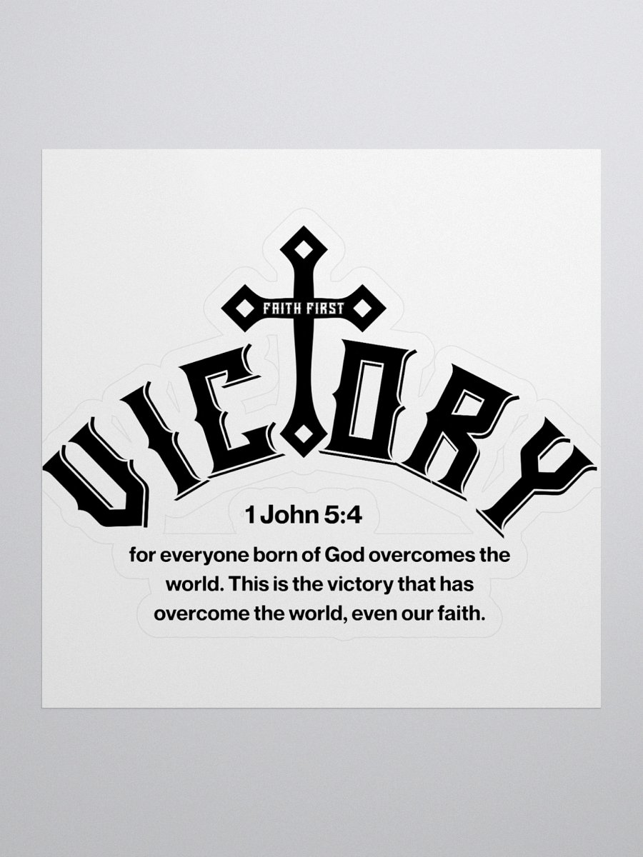 1 John 5:4 - Victory Kiss Cut Stickers product image (1)