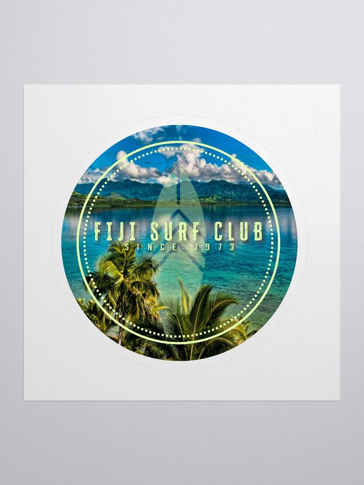 Fiji Surf Club Tropical Beach Surfing Sticker product image (1)