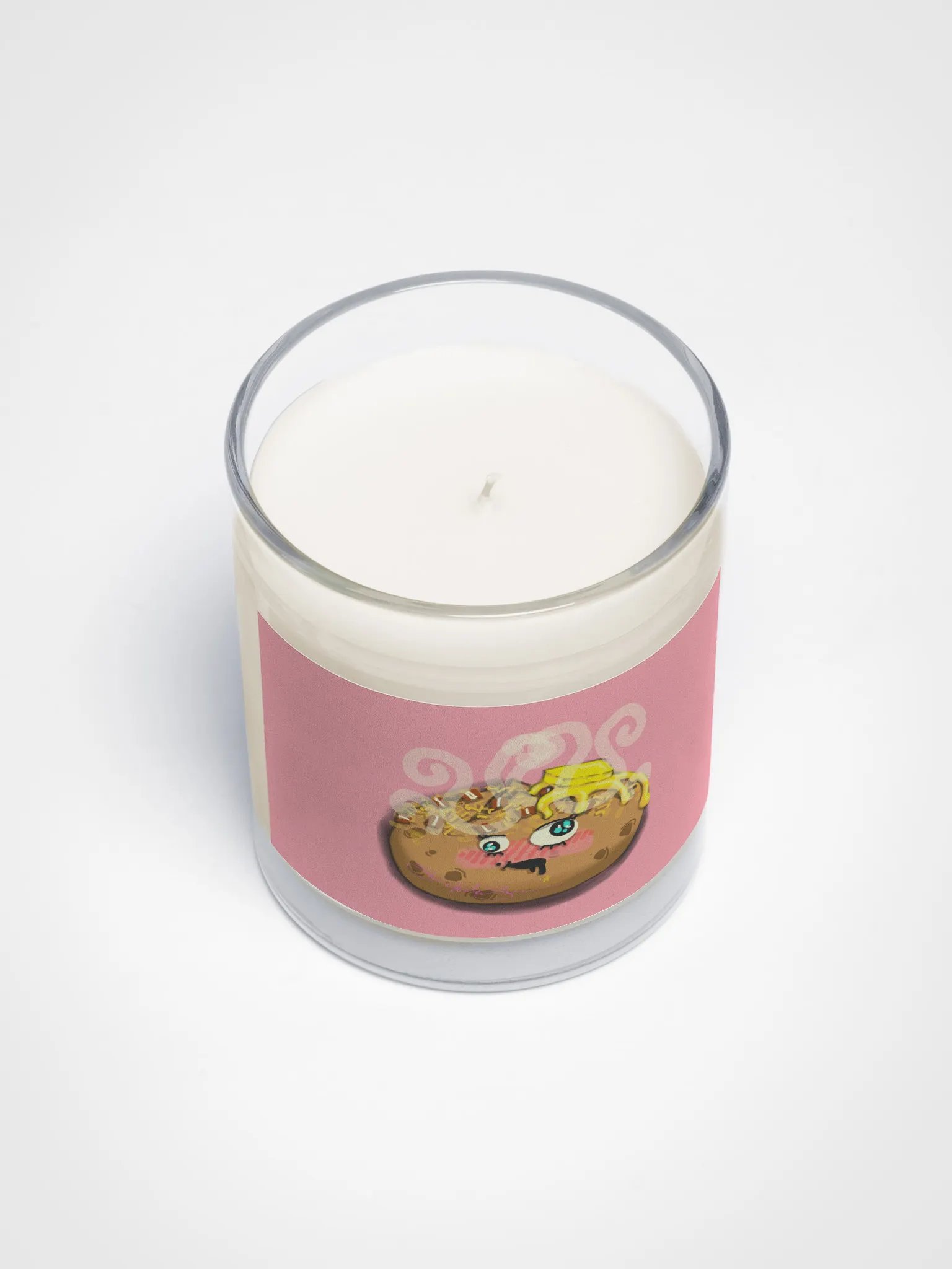 Spudded Soy Wax Candle In A Clear Glass Jar product image (2)