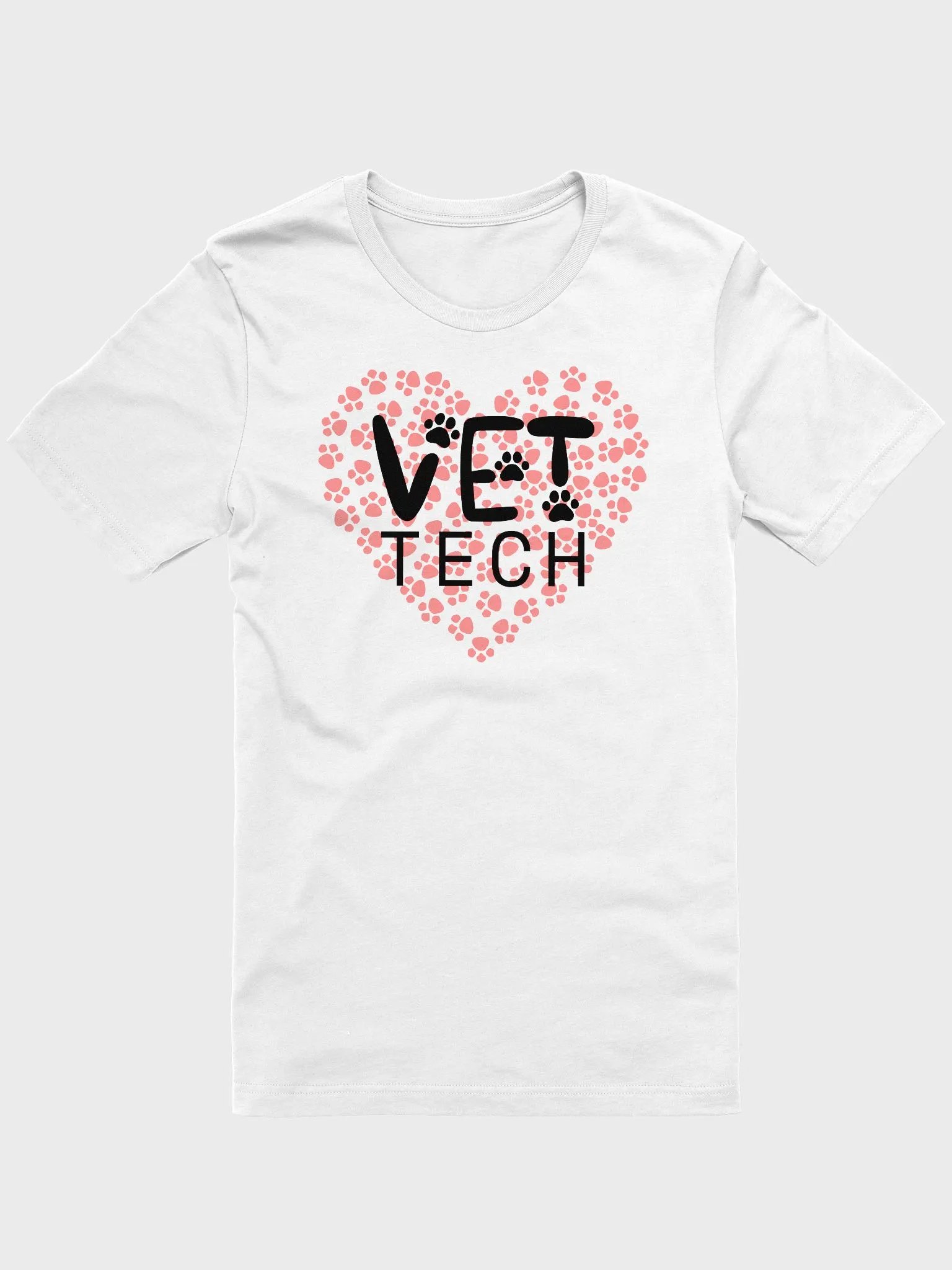 VET TECH Pawprint Heart T-Shirt product image (2)