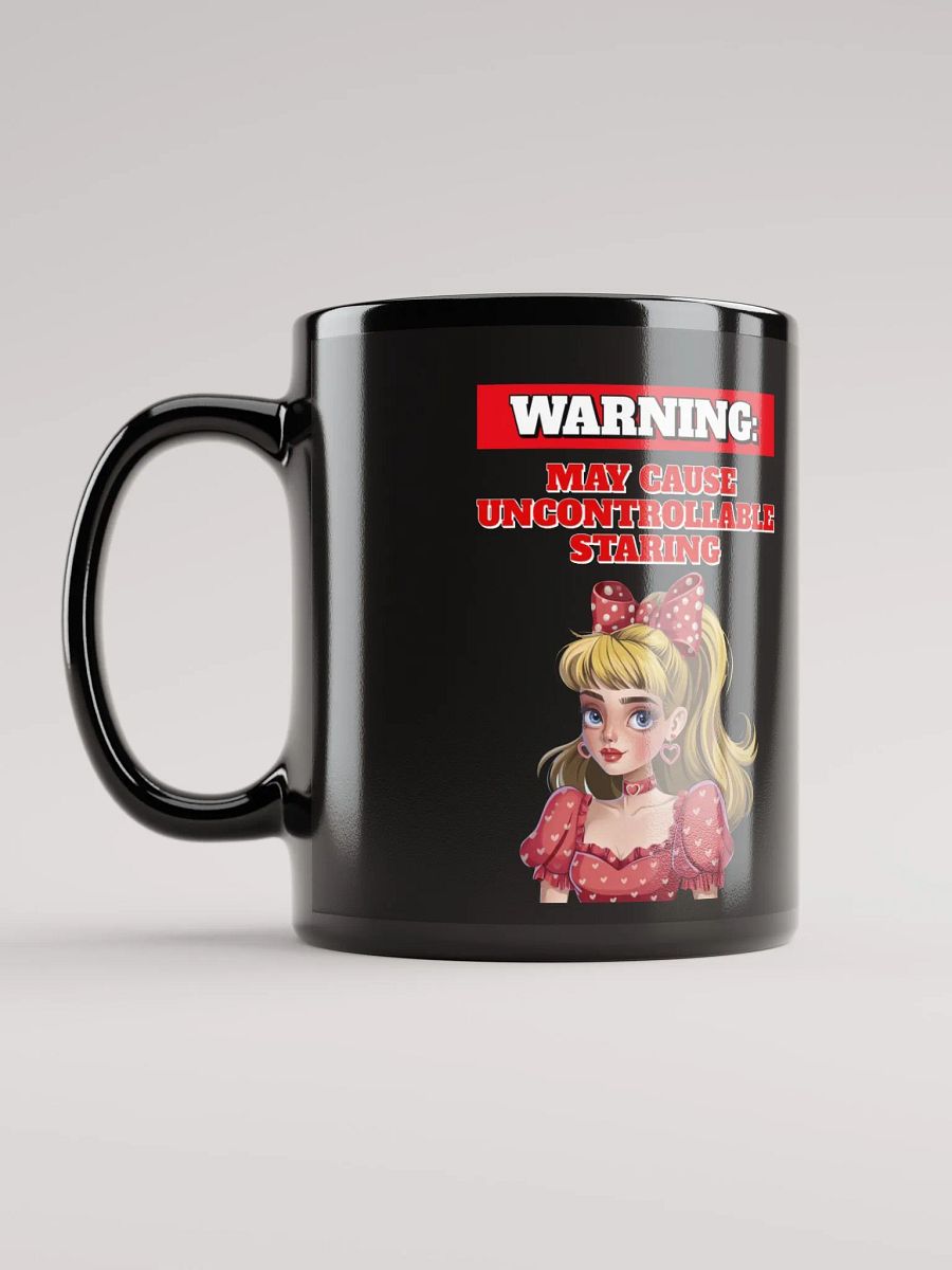 Warning: May Cause Uncontrollable Staring - Funny Black Coffee Mug product image (8)