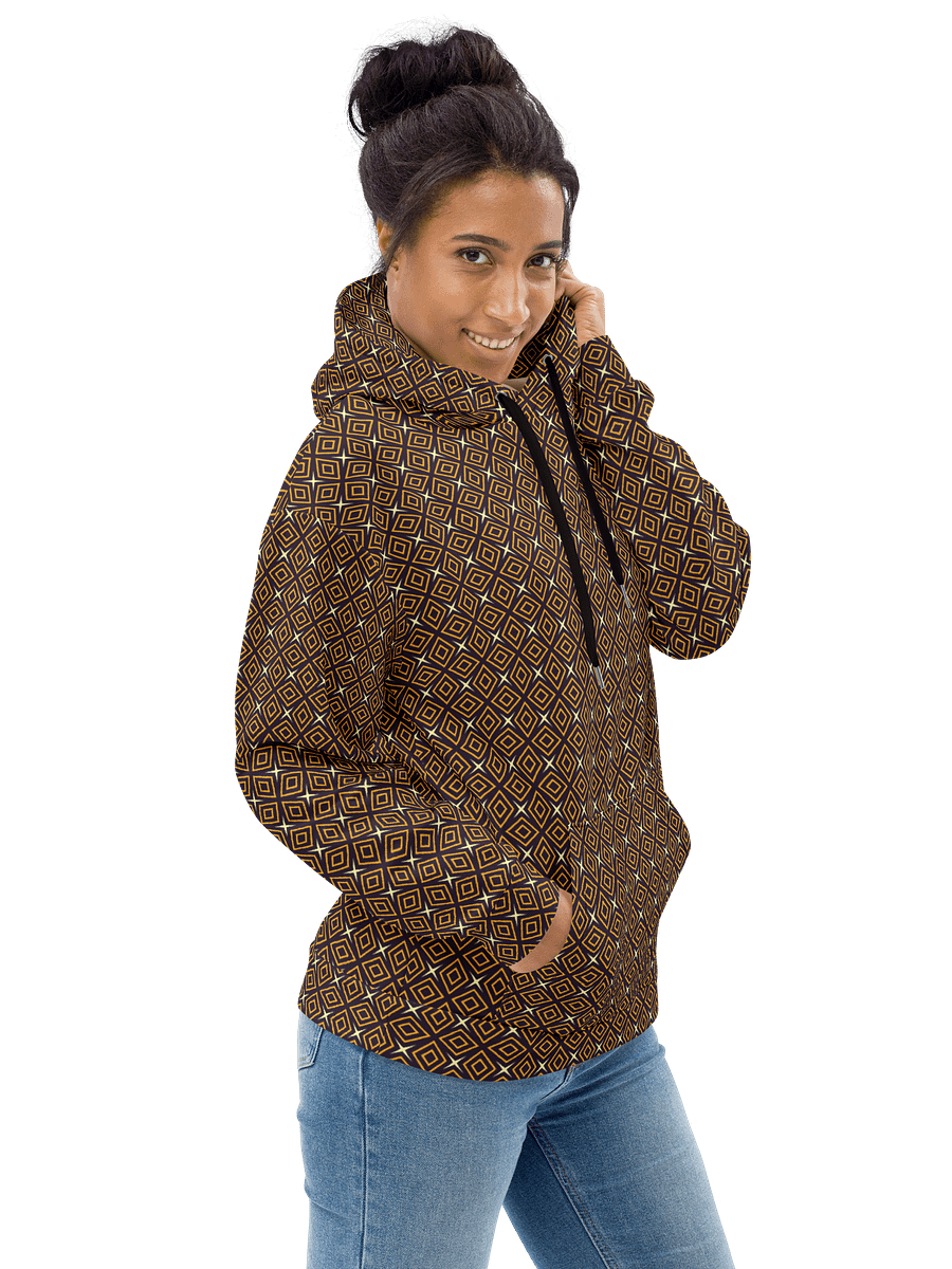 Diamond Dunes Geometric Allover Print Hoodie for Men and Women product image (8)