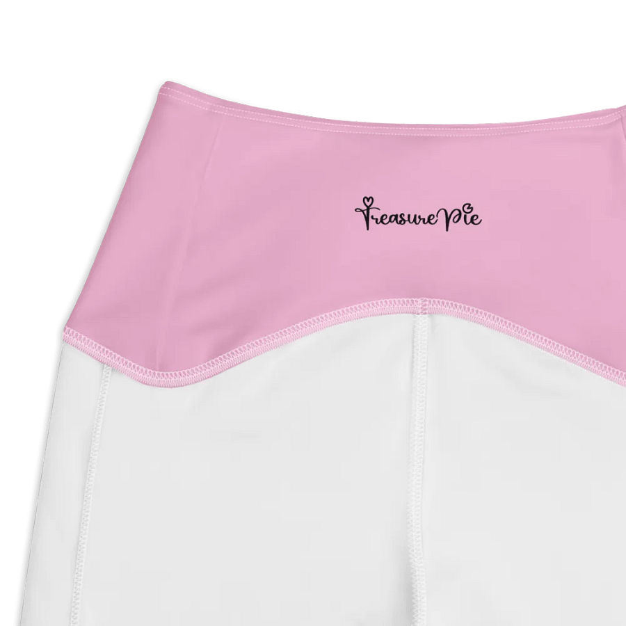Plain Light Carnation Pink True Summer Women's High Waisted Premium Crossover Leggings with Pockets by Treasure Pie product image (4)
