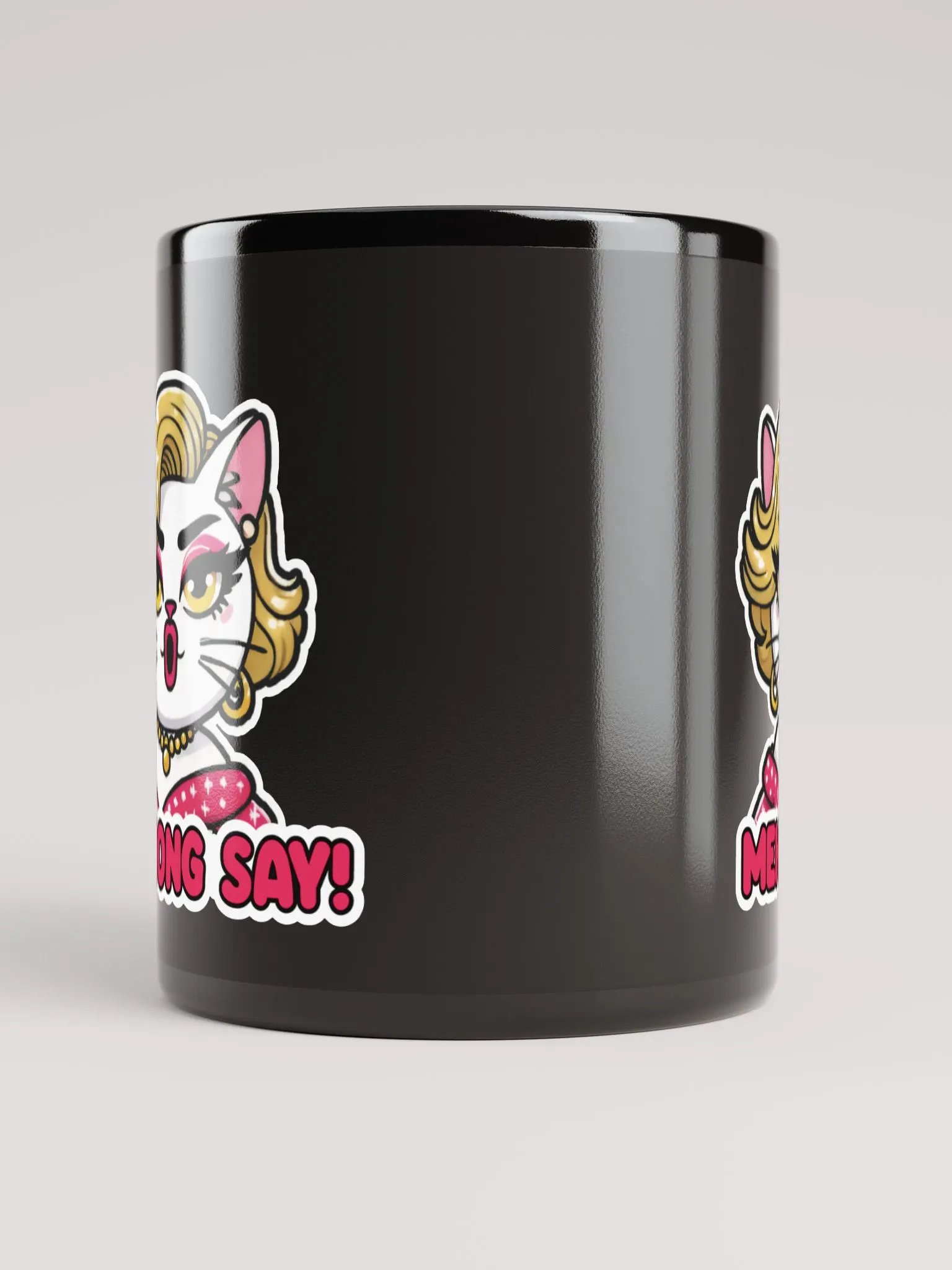 Mehong Say! Black Glossy Mug product image (10)