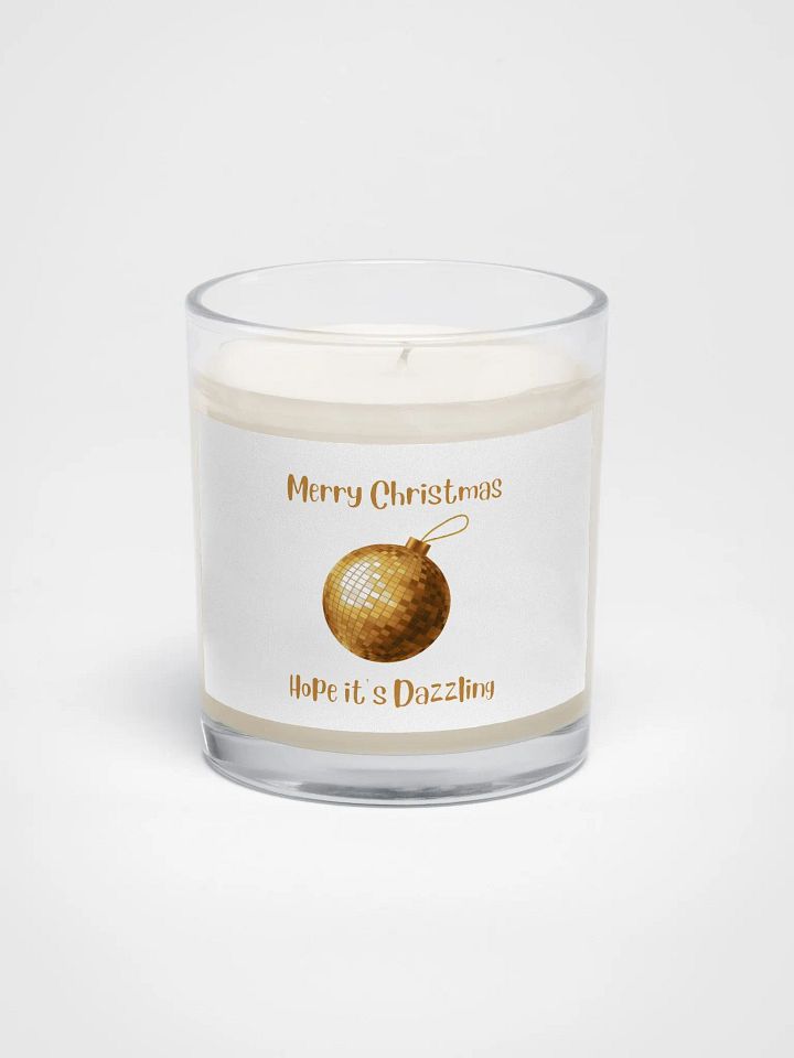 Dazzling Mirrorball Christmas Candle - Gold product image (1)