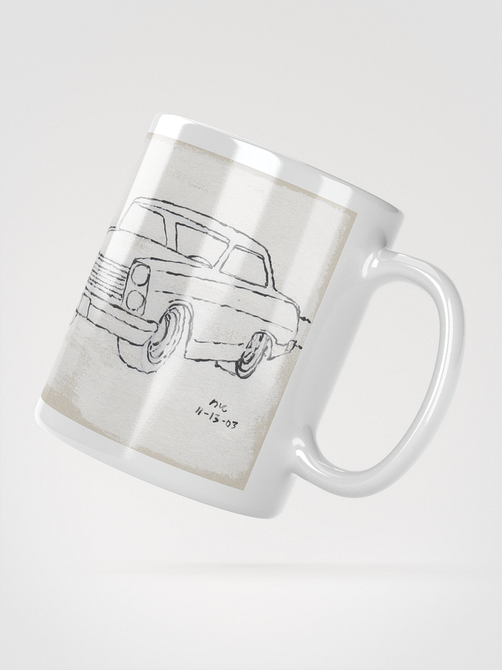 White Cars 1 & 2 on White Glossy Mug product image (2)