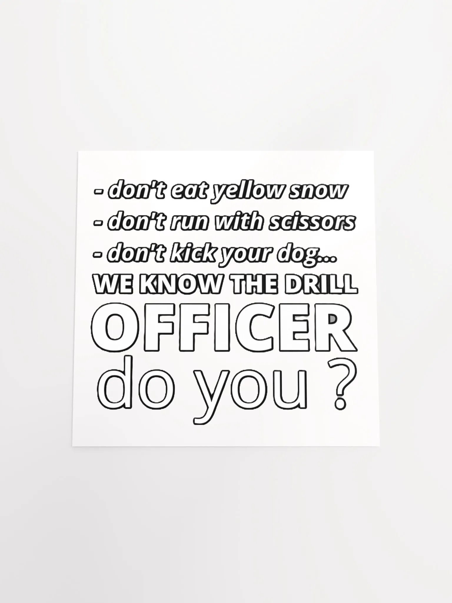 WE KNOW THE DRILL OFFICER, DO YOU? product image (19)