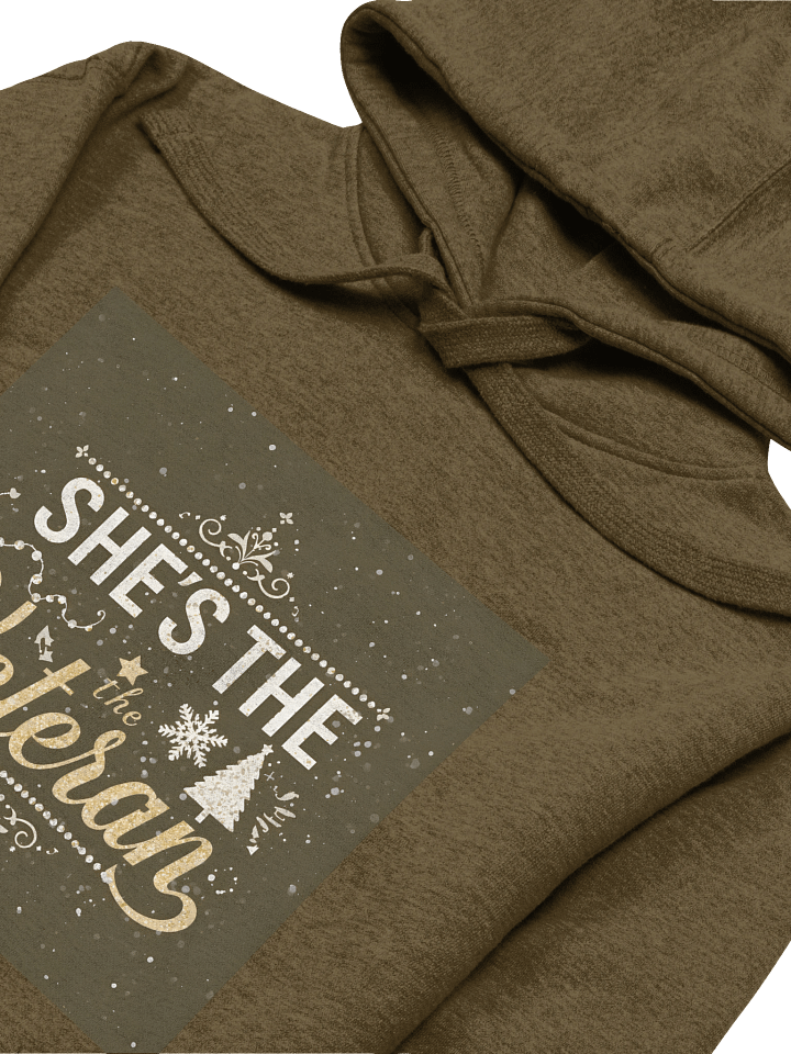 She’s The Veteran Cotton Premium Hoodie – Holiday Edition product image (2)