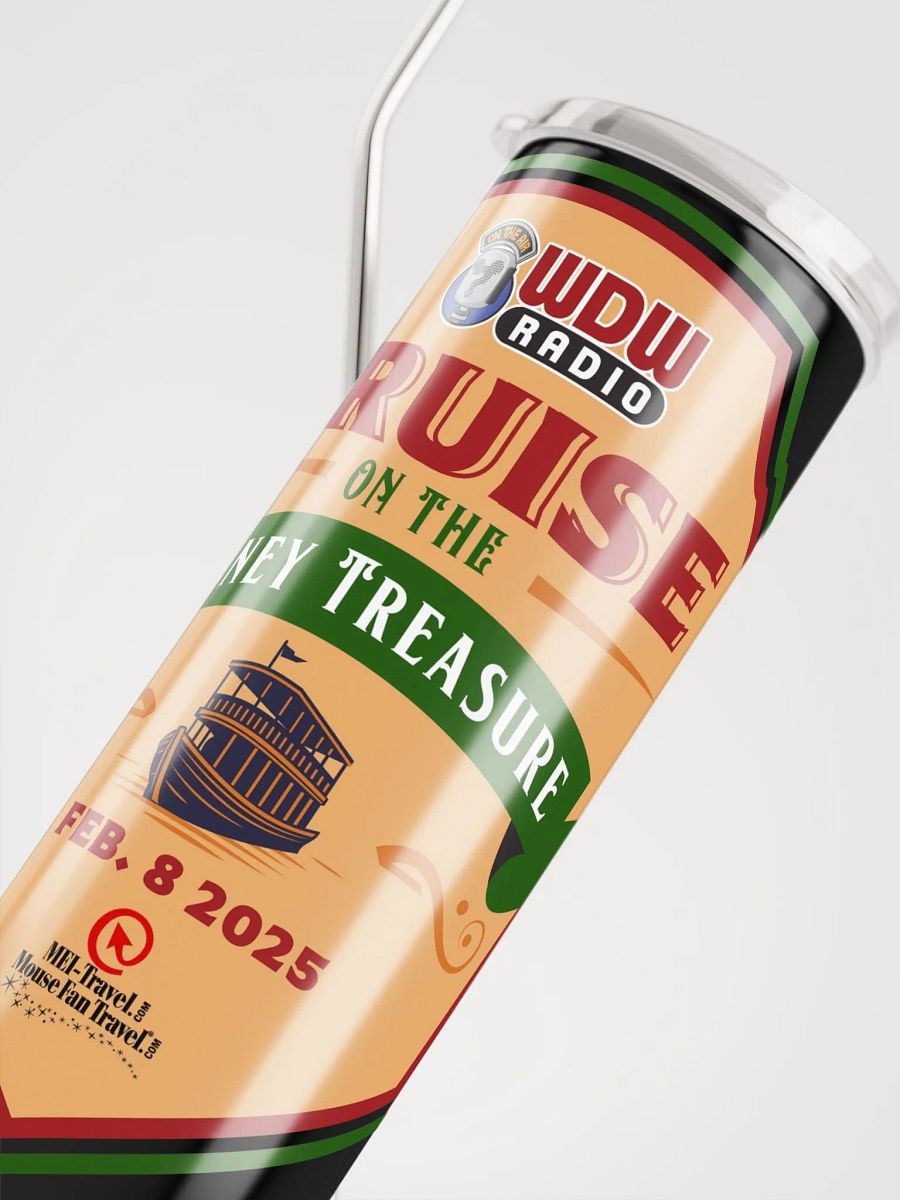 WDW Radio Cruise on the Disney Treasure 2025 Bottle and Straw product image (4)