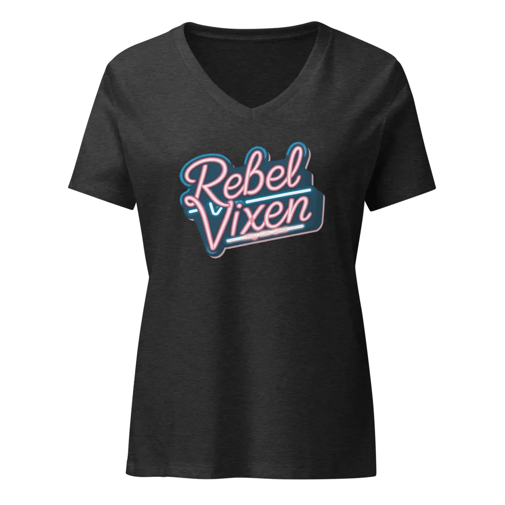 Rebel Vixen Neon V-neck Women's Tee product image (3)