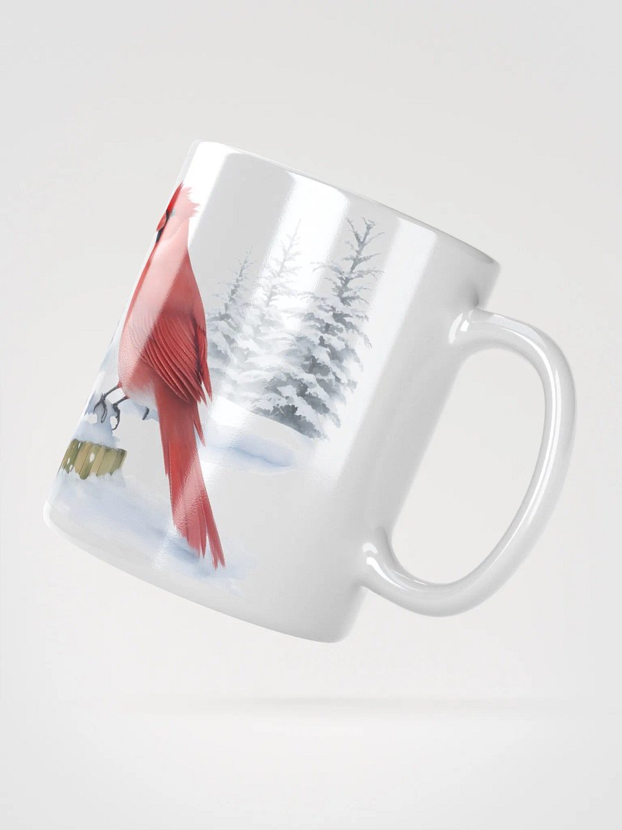 Winter Cardinals White Glossy Mug product image (3)