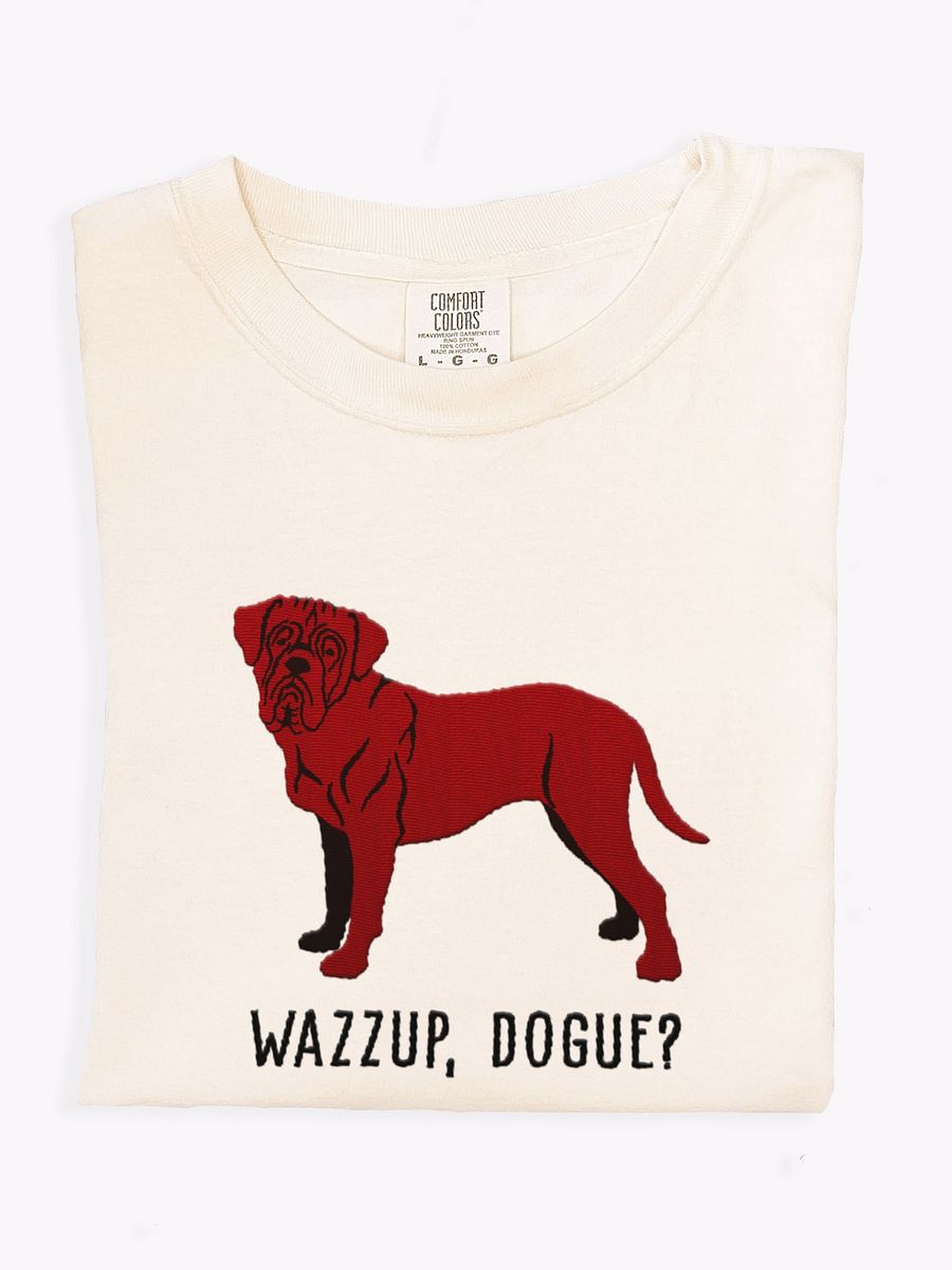 Wazzup, Dogue T-Shirt(Embroidered) of a Dogue de Bordeaux(Chocolate) product image (1)