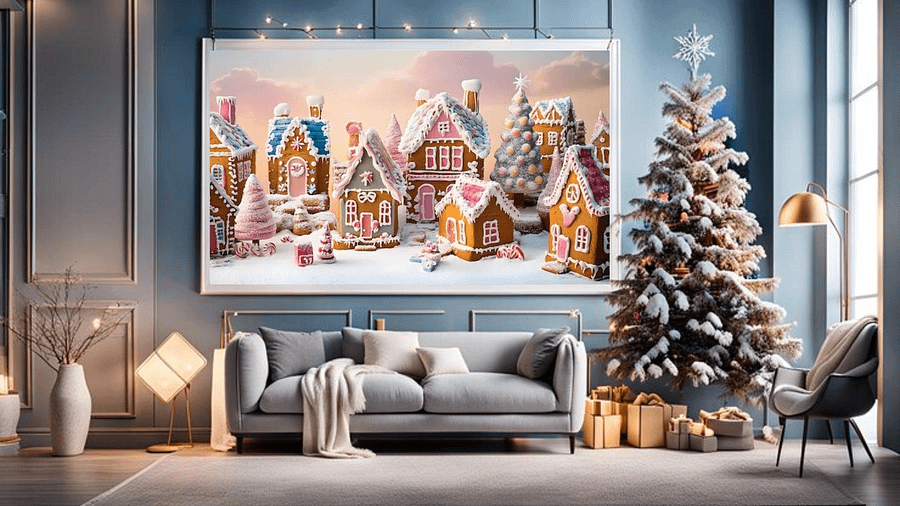 Gingerbread Cottage in Winter Wonderland - Frame TV III product image (3)