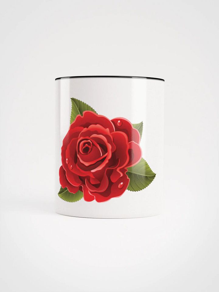 Ceramic Beautiful Red Rose Mug with Color Inside product image (1)