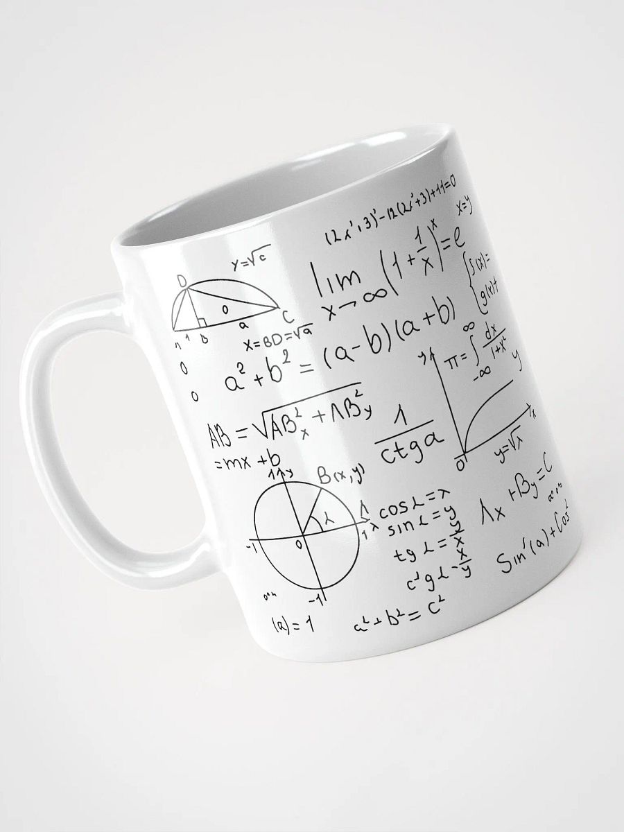 Algebraic Equation Black Shiny white Mug product image (3)