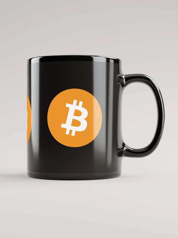 Bitcoin Logo Black Glossy Mug product image (2)